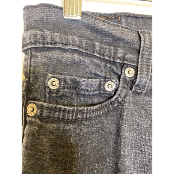 Levi’s Perfectly Slimming Bootcut 512 Sz 10M Distressed Cotton Stretchy Charcoal - Picture 4 of 16